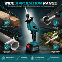 Scie sauteuse sans fil 20V, à une main, pour bricolage industriel, batterie lithium-ion, scie portable pour l'élagage des arbres de jardin et la coupe du bois