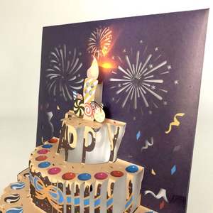 Feliz <span class=keywords><strong>cumpleaños</strong></span> canción tarjetas <span class=keywords><strong>de</strong></span> felicitación alta calidad 3D plegable tarjeta <span class=keywords><strong>de</strong></span> <span class=keywords><strong>cumpleaños</strong></span> luz música sonido Offset impresión Digital - Product Image 2