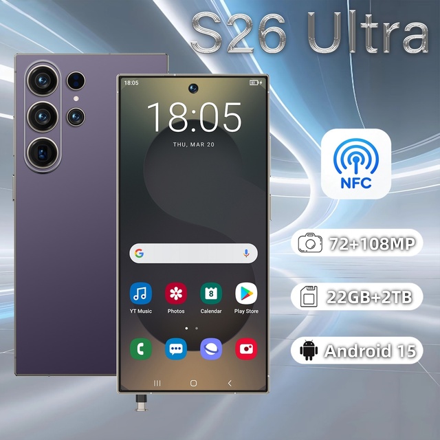 Wholesale Unlocked Smartphones S26 Ultra 22GB+2TB Deca Core 6.9-inch Display Built-in Pen NFC Function Mobile Phones
