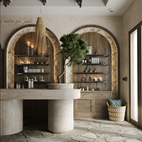 Étagères murales en bois pour la décoration intérieure de magasins de détail, présentoirs de parfums pour les boutiques de fragrances, décoration d'étagères de présentation.