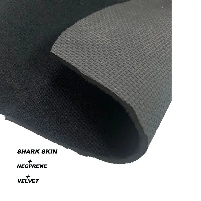 शार्क त्वचा ubl neoprene कपड़े शार्क त्वचा neoprene मखमल के कपड़े के साथ