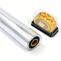 Boîte à gâteau en PET de qualité alimentaire moulée sur mesure avec couvercle transparent, emballage jetable gaufré pour tranches de fromage, snacks et desserts