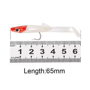 8 pezzi piccolo PVC artificiale 6.5cm 1.5g di pesca di <span class=keywords><strong>anguilla</strong></span> luminosa con gancio <span class=keywords><strong>esca</strong></span> morbida <span class=keywords><strong>per</strong></span> la pesca alla carpa in barca oceanica nel lago fluviale - Product Image 2