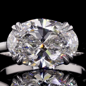 แหวนเพชรทรงรี 4 กะรัต แบบ Solitaire ได้รับการรับรองจาก IGI เพชร CVD ที่เพาะเลี้ยงในห้องปฏิบัติการ แหวนเพชรทองคำแท้ - Product Image 3