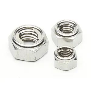 Factory supplier stainless steel A2 A4 metal insert M16 M20 M22 M24 all metal hex lock nuts