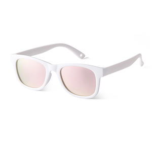 Lunettes de soleil polarisées UV400 pour enfants, monture métallique, haute qualité, monture intégrale carrée, légères, durables, anti-éblouissement, avec sangles marron/violet/rouge - Product Image 4