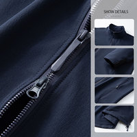 Vestes softshell personnalisées pour hommes, légères, coupe-vent, col montant, design logo, pour club sportif, entraîneur, travail