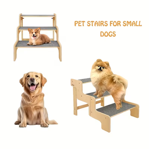Escaleras para Perros de Tres Niveles Personalizadas, Escalera Antideslizante, Rampa para Perros y Gatos para Acceder a Camas y Sofás, Escaleras de Madera para Perros - Product Image 5