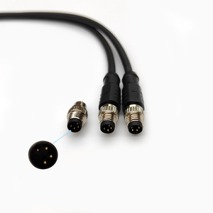 M8 3/4/5/6/8 Pin mộ<span class=keywords><strong>t</strong></span> mã Nam Nữ Hàng không không thấm nước <span class=keywords><strong>IP67</strong></span> kế<span class=keywords><strong>t</strong></span> nối điện cáp PVC - Product Image 2