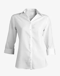 <span class=keywords><strong>Camicia</strong></span> da Lavoro <span class=keywords><strong>Bianca</strong></span> Tre Quarti per <span class=keywords><strong>Donna</strong></span>, <span class=keywords><strong>Slim</strong></span> <span class=keywords><strong>Fit</strong></span> Elasticizzata Ecologica, Fornitura Diretta dalla Fabbrica - Product Image 4