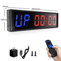 Reloj de pared Digital grande de 15 "para gimnasio, temporizador de entrenamiento de intervalo con barra de progreso de tiempo, cuenta regresiva/cronómetro ascendente