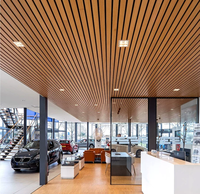 Plafond suspendu moderne en métal, grille de plafond à lattes, fonction anti-fumée, alliage d'aluminium, classe résistante au feu, pour usage hôtelier