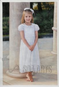 Pintura de Retrato Personalizada Hecha a Mano a partir de Fotos, Decoración de Hotel, Arte para el Hogar, Lienzo, Arte de Pared, Venta al por Mayor - Product Image 2