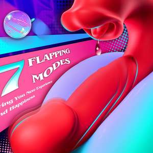 3-in-1 seks oyuncakları Dildos vibratörler g-spot klitoral çift stimülatörü su geçirmez kadın dil yalama ve parmak çırparak oyuncaklar - Product Image 5