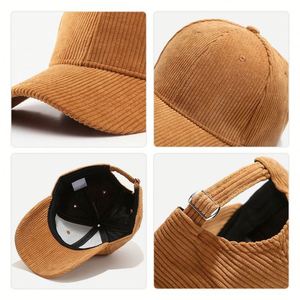 Gorra de Pana de Alta Calidad con Logotipo Personalizado, 6 Paneles, para Hombre y Mujer, Invierno, Cálida, Ajustable, Estilo Béisbol, Gorra de Papá - Product Image 5