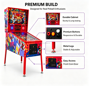 Machine de flipper virtuelle commerciale à écran triple de 32 pouces, armoire de flipper numérique avec 66 jeux, prix d'usine en gros - Product Image 2