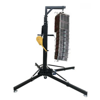 Soporte de elevación de alta calidad para altavoces de torre Line Array con manivela para suelo