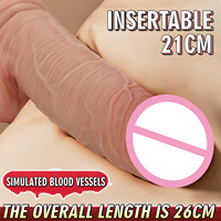 Masturbateur populaire en silicone ultra-lisse et réaliste, jouet sexuel pour adultes, godemiché géant qui s'étire et glisse en douceur comme de la peau.