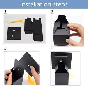 Inspirational eco-friendly materiali riciclati scatola di caramelle <span class=keywords><strong>per</strong></span> la laurea PhD scatola <span class=keywords><strong>regalo</strong></span> di carta Kraft nera con Glitter spugna fodera - Product Image 4