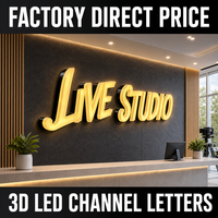 Enseigne lumineuse vintage pour façade de magasin, lettres 3D personnalisées avec bandes LED, logo publicitaire, IP65, compatible Google Assistant, pour café, boulangerie