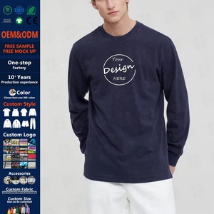 Maglietta all'ingrosso all'ingrosso della fabbrica del <span class=keywords><strong>cotone</strong></span> premio 100% su misura ricamato termico <span class=keywords><strong>manica</strong></span> lunga magliette della <span class=keywords><strong>maglia</strong></span> per gli uomini <span class=keywords><strong>manica</strong></span> lunga - Product Image 1