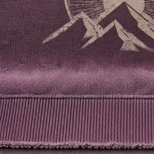 Sudadera con capucha OEM para hombre, de corte holgado y corto, teñido por inmersión, de felpa <span class=keywords><strong>francesa</strong></span> de algodón de 450 GSM, color morado morera, con estampado de rueda solar y montaña, estilo streetwear, al por mayor - Product Image 3