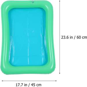 MAKE WAVES Plateau de sable gonflable en PVC pour enfants - Léger et pliable 60x45cm Multicolore Utilisation toutes saisons pour la maison et les voyages - Product Image 5