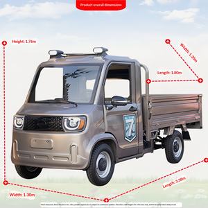 Camionnette électrique à quatre roues, robuste, à bas prix, avec deux portes et deux sièges, adaptée au transport urbain - Product Image 5