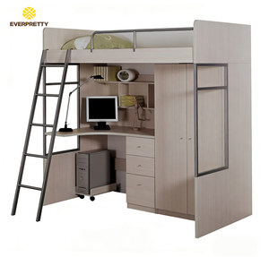 <span class=keywords><strong>Letto</strong></span> <span class=keywords><strong>a</strong></span> <span class=keywords><strong>soppalco</strong></span> in legno per dormitorio scolastico con armadio, <span class=keywords><strong>letto</strong></span> <span class=keywords><strong>a</strong></span> castello per studenti con mobile contenitore, <span class=keywords><strong>letto</strong></span> <span class=keywords><strong>singolo</strong></span> con scala - Product Image 2