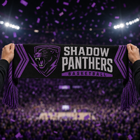 Écharpe de supporter personnalisée en polyester, imprimée par transfert thermique haute définition, pour événements sportifs
