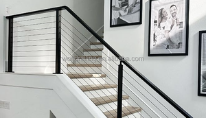 YL <strong>METAL</strong> 1 Pack Cable Railing <strong>Handrail</strong> Deck Stair 30x50mm Indoor Outdoor Railing <strong>Handrail</strong> 74" - Product Image 6