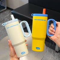 Vaso Térmico de Acero Inoxidable 316 de Calidad Premium con Precio Mayorista, con Pajita y Asa, Taza de Viaje Aislada al Vacío, Termo de 720ML