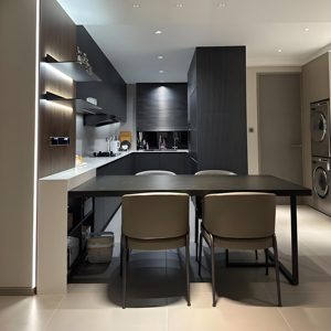 American Custom Prefab Houses Armarios de cocina Unidad de despensa Gabinete moderno Manijas Muebles Hogar Cocina Diseño Fabricante - Product Image 1