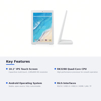 Tablette industrielle Android 10,1 pouces RK3288 2+32G 1280x800 IPS avec écran tactile, interfaces POE RS232 Gigabit LAN USB, OEM ODM
