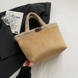 Diseñador <span class=keywords><strong>de</strong></span> moda Boutique mujer señora Vintage calle ocio viaje invierno lindo felpa cubo bolso <span class=keywords><strong>de</strong></span> mano gran capacidad - Product Image 2