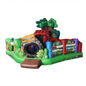 Little Apple Theme Park Imperméable et protecteur du soleil Mini château gonflable Trampoline Slide Combinaison Personnalisation du parc - Product Image 1