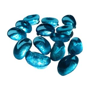 Anacardos de cristal azul <span class=keywords><strong>caribeño</strong></span> al por mayor para hoguera, rocas de vidrio templado de alto brillo para chimenea natural o propano - Product Image 4