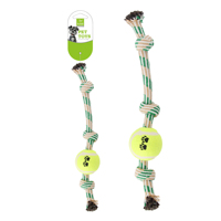 Jouet à mâcher pour chien Nunbell Pets, écologique, en forme d'haltère 3D, en corde, interactif, en coton et caoutchouc, motif solide, plusieurs tailles