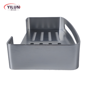 مجموعة أرفف حمام رمادية مستقيمة مثبتة على الحائط من الألومنيوم بتصميم جديد ، مجموعة رف لغرفة الاستحمام للحمام - Product Image 5