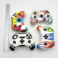 Jouet Squishy en PU à Remontée Lente en Forme de Manette de Jeu, Imprimé Graffiti, Jouet Anti-Stress pour Enfants, Vente en Gros