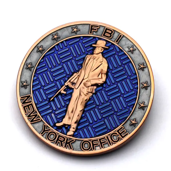 Custom Engraved Metal Rose Gold Dragon Logo Collectable Souvenir Coin