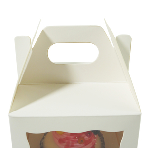 Wholesale Single <strong>Cupcake</strong> Paper <strong>Box</strong> Packaging Mini Cake Mooncake Gift Portable <strong>Individual</strong> Boxes with clear Window - Product Image 2