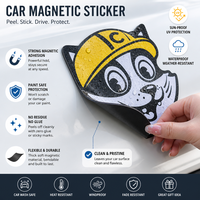 Autocollants magnétiques pour pare-chocs de voiture personnalisés, durables, imperméables, avec plusieurs designs de logo imprimés, aimants de voiture amovibles