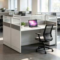 Poste de travail modulaire en bois moderne et simple pour personnel de bureau, avec cloison amovible, table de travail, mobilier de bureau professionnel