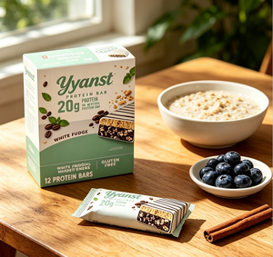 Barre protéinée premium sans gluten pour adultes, saveur fudge blanc, collation nutritive pour la gym, le fitness, le sport, supplément énergétique quotidien, OEM - Product Image 2
