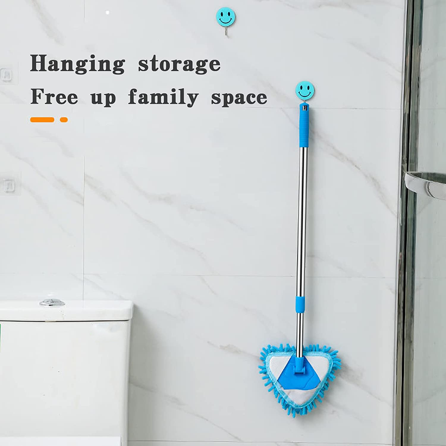 Настенная швабра с длинной ручкой, очиститель стен, пола, потолка, пыли