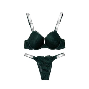 Soutien-gorge à armatures en coton avec dentelle gothique et strass brillants, bretelles épaisses, style Victoria's Secret, directement de l'usine - Product Image 5