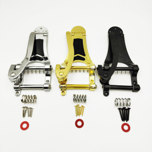 Pont de tremolo pour guitare électrique style LP avec barre de tremolo à grande poignée, plaque de tirage de cordière de guitare avec vis et ressorts complets - Product Image 1