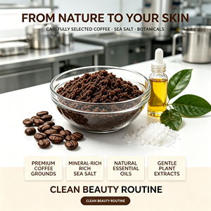 ETRUN ALISA PrivateLable Gommage corporel biologique au café et au sel de mer, exfoliant pour femmes, aide à éliminer les peaux mortes, texture lisse - Product Image 3
