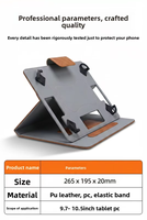 Étui universel pour tablette en cuir PU mince de 10 pouces, porte-cartes de protection, couverture rabattable pour iPad 10 (A16) 11e génération 10,9 / iPad Air 6 7
